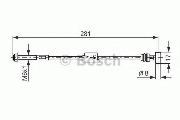 BOSCH 1987477522 Трос, стоянкова гальмівна система