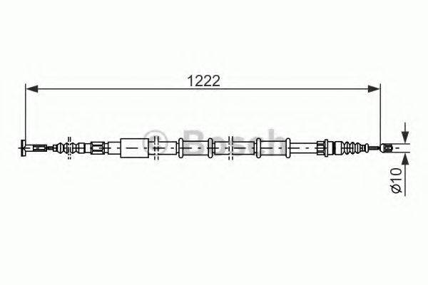 BOSCH 1987477555 Трос, стоянкова гальмівна система