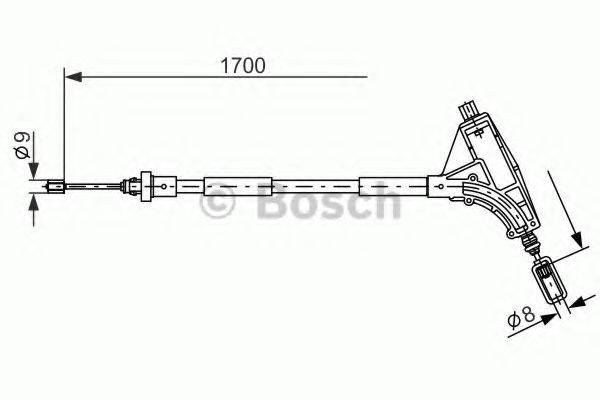 BOSCH 1987477575 Трос, стоянкова гальмівна система