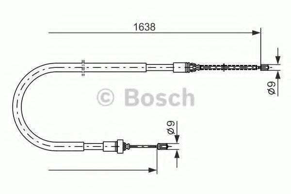 BOSCH 1987477586 Трос, стоянкова гальмівна система