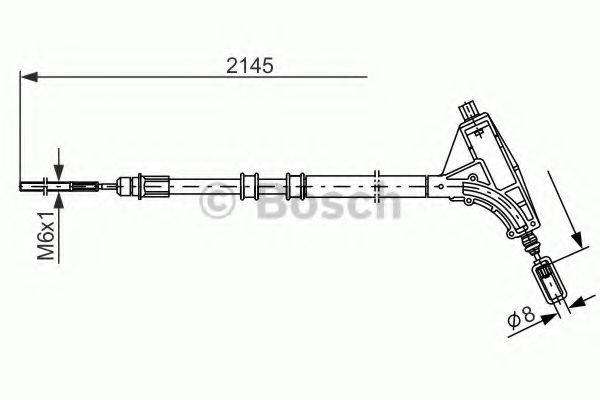 BOSCH 1987477592 Трос, стоянкова гальмівна система