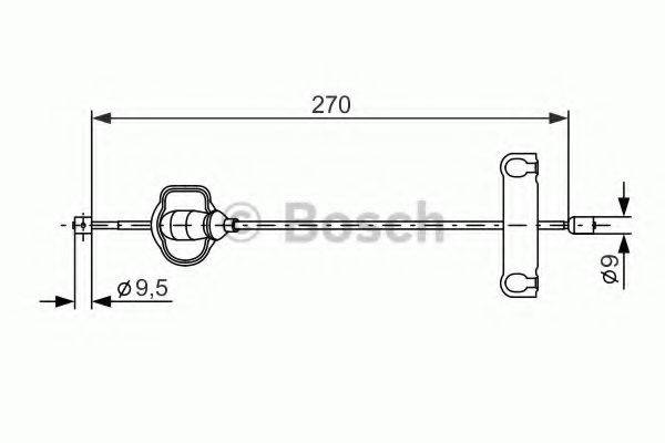 BOSCH 1987477631 Трос, стоянкова гальмівна система