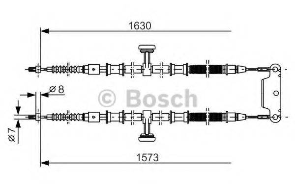 BOSCH 1987477763 Трос, стоянкова гальмівна система