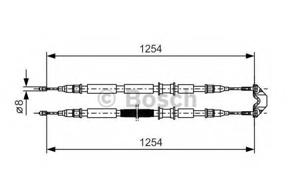 BOSCH 1987477764 Трос, стоянкова гальмівна система