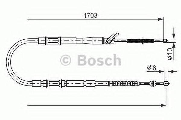 BOSCH 1987477796 Трос, стоянкова гальмівна система