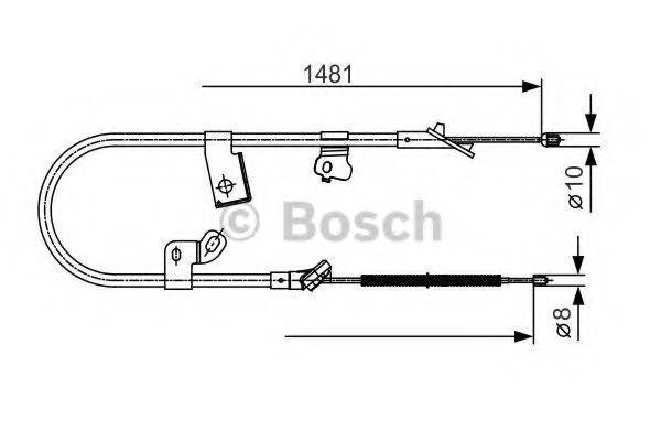 BOSCH 1987477919 Трос, стоянкова гальмівна система