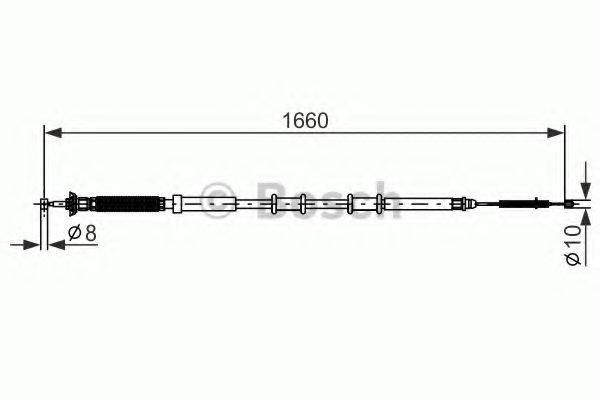 BOSCH 1987477973 Трос, стоянкова гальмівна система