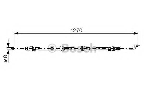 BOSCH 1987482014 Трос, стоянкова гальмівна система