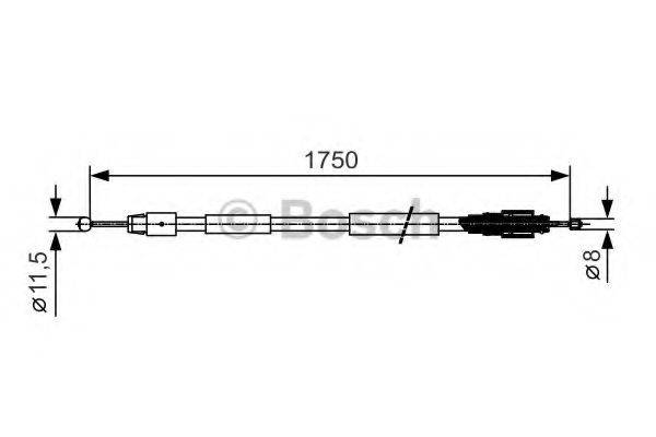 BOSCH 1987482018 Трос, стоянкова гальмівна система