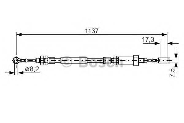 BOSCH 1987482046 Трос, стоянкова гальмівна система