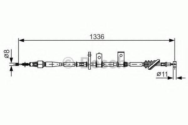 BOSCH 1987482091 Трос, стоянкова гальмівна система