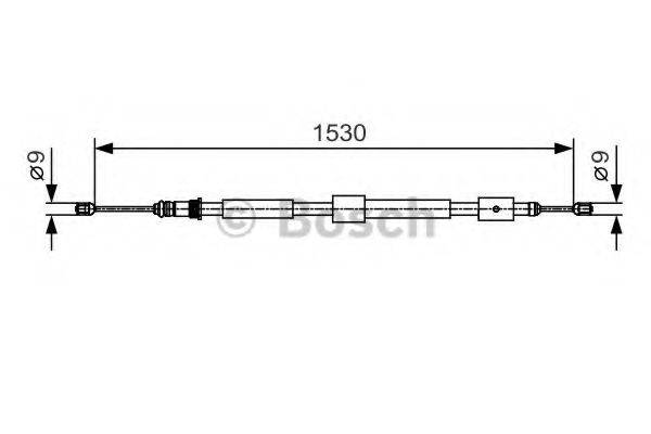 BOSCH 1987482114 Трос, стоянкова гальмівна система