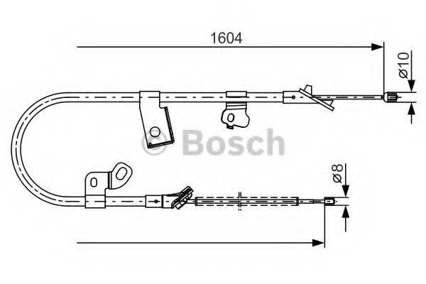 BOSCH 1987482220 Трос, стоянкова гальмівна система