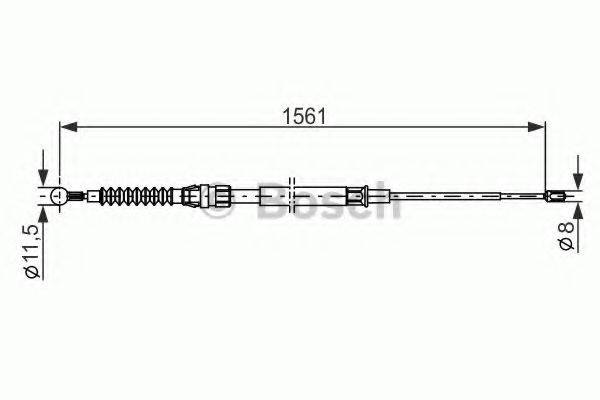 BOSCH 1987482264 Трос, стоянкова гальмівна система