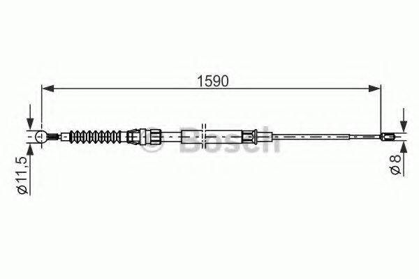 BOSCH 1987482265 Трос, стоянкова гальмівна система