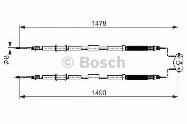 BOSCH 1987482282 Трос, стоянкова гальмівна система