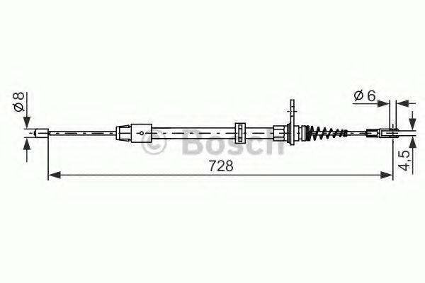 BOSCH 1987482301 Трос, стоянкова гальмівна система