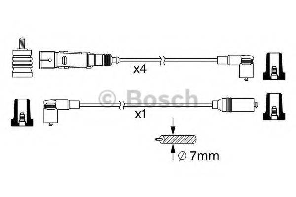 BOSCH 0986356380 Комплект дротів запалювання