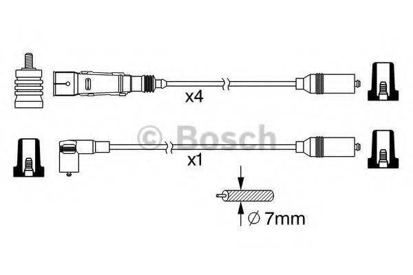 BOSCH 0986356381 Комплект дротів запалювання