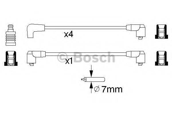 BOSCH 0986356797 Комплект дротів запалювання