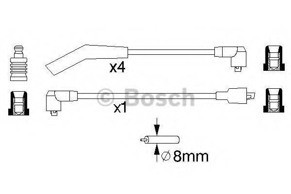 BOSCH 0986356963 Комплект дротів запалювання