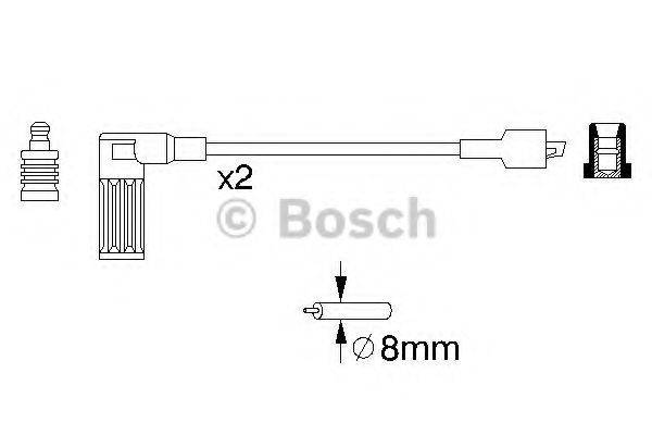 BOSCH 0986357081 Комплект дротів запалювання