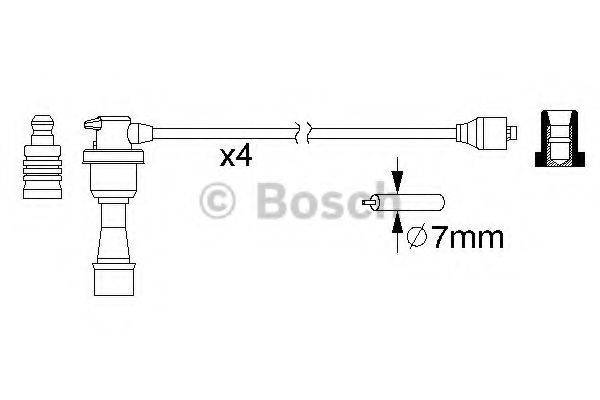 BOSCH 0986357151 Комплект дротів запалювання