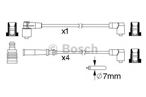 BOSCH 0986357186 Комплект дротів запалювання