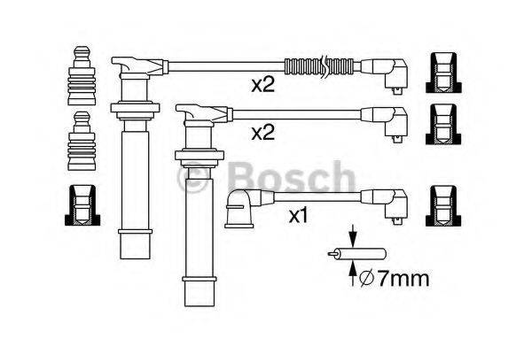 BOSCH 0986357274 Комплект дротів запалювання