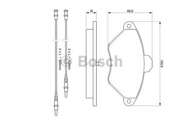 BOSCH 0986424278 Комплект гальмівних колодок, дискове гальмо