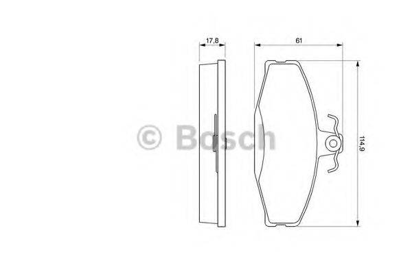 BOSCH 0986424373 Комплект гальмівних колодок, дискове гальмо