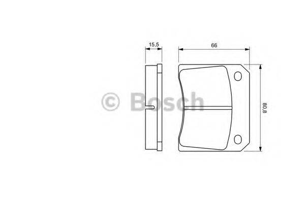 BOSCH 0986424685 Комплект гальмівних колодок, дискове гальмо