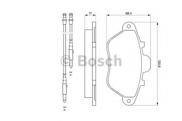 BOSCH 0986460950 Комплект гальмівних колодок, дискове гальмо