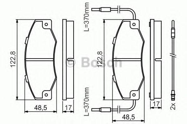 BOSCH 0986460953 Комплект гальмівних колодок, дискове гальмо