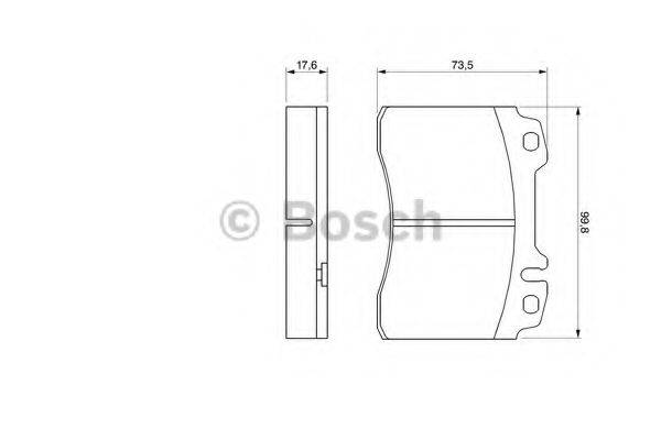 BOSCH 0986460966 Комплект гальмівних колодок, дискове гальмо