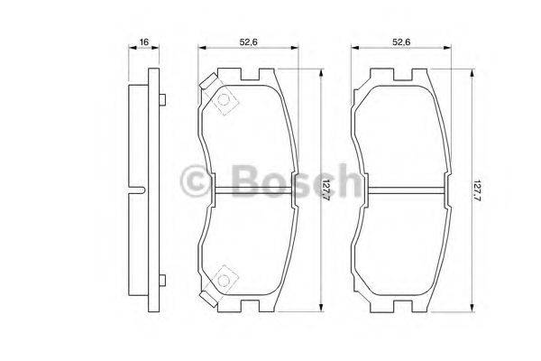 BOSCH 0986460979 Комплект гальмівних колодок, дискове гальмо