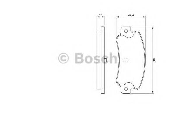 BOSCH 0986461770 Комплект гальмівних колодок, дискове гальмо