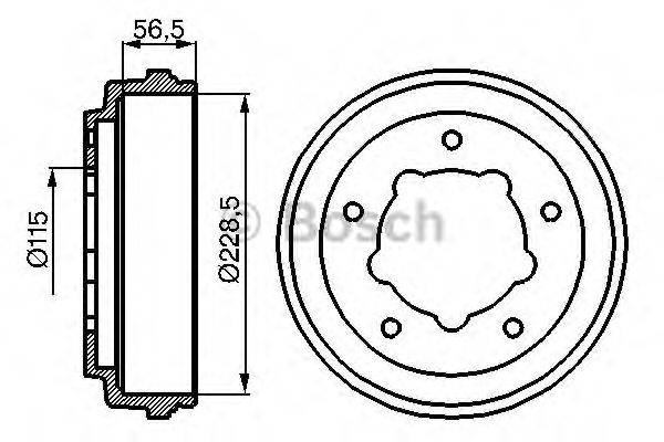 BOSCH 0986477028 Гальмівний барабан