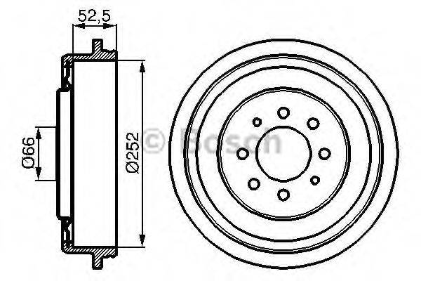 BOSCH 0986477067 Гальмівний барабан