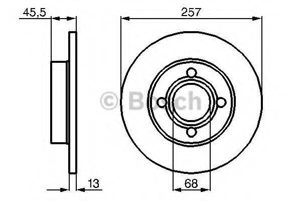 BOSCH 0986478016 гальмівний диск