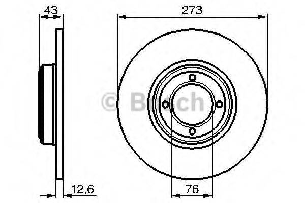 BOSCH 0986478091 гальмівний диск