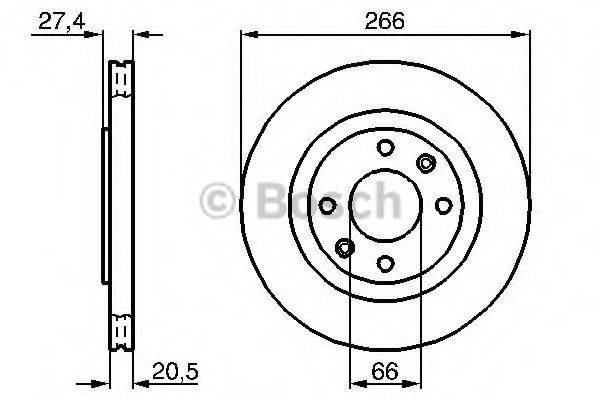 BOSCH 0986479B27 гальмівний диск