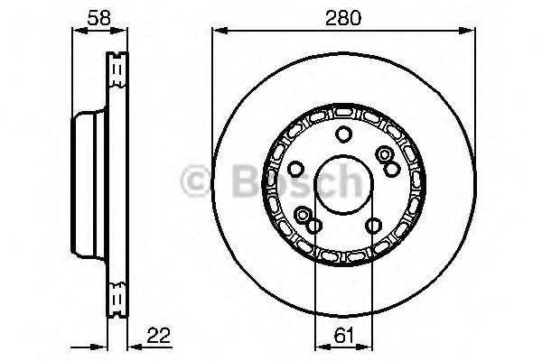 BOSCH 0986478280 гальмівний диск