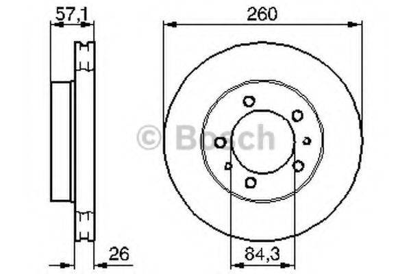 BOSCH 0986478484 гальмівний диск