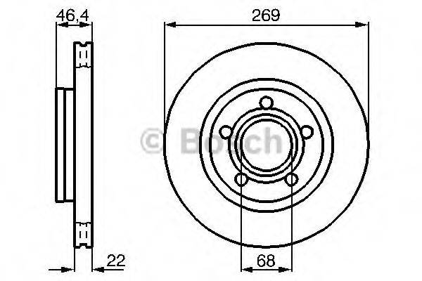 BOSCH 0986478574 гальмівний диск