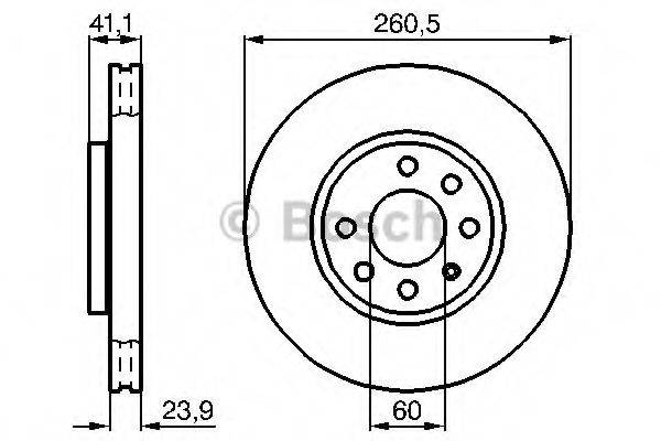 BOSCH 0986479B46 гальмівний диск