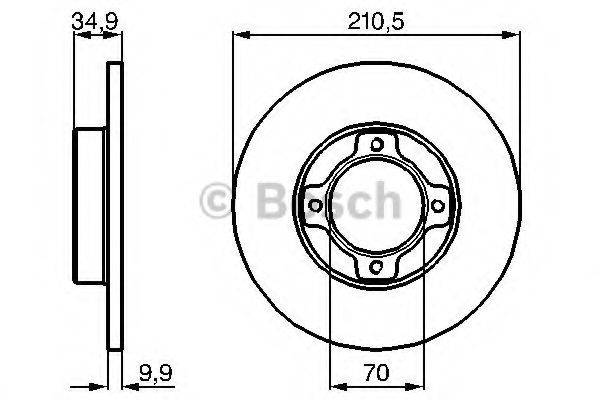 BOSCH 0986478755 гальмівний диск