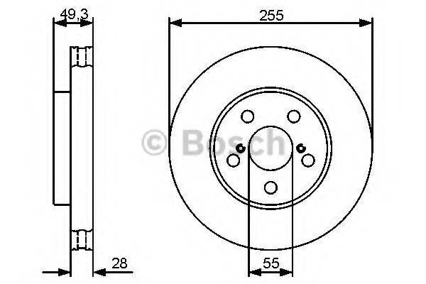 BOSCH 0986479490 гальмівний диск