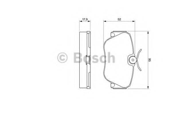 BOSCH 0986490550 Комплект гальмівних колодок, дискове гальмо