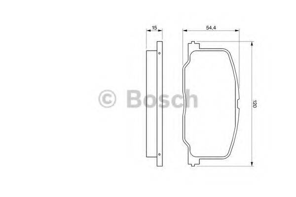 BOSCH 0986493720 Комплект гальмівних колодок, дискове гальмо